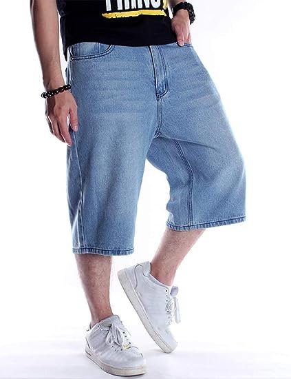 Men’s 3/4 Denim Shorts Big&Tall Loose Fit Jeans Shorts