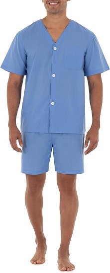 Men's Broadcloth Short Sleeve Pajama Set