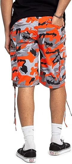 Men's Belted Ripstop Twill Camo Cargo Short